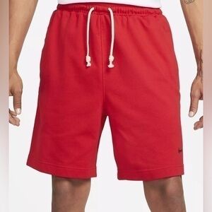 Nike Dri-FIT Standard Issue 8" French Terry Basketball Shorts Red Men`s Size L